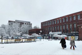 «Город под покровом»: как выглядит Калининград после первого ноябрьского снегопада