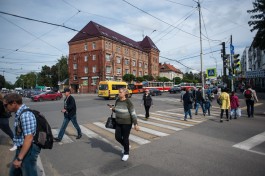 На шести тротуарах в Калининграде нанесут разметку для велосипедистов